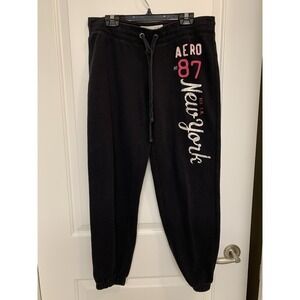 Vintage Y2K Aeropostale Sweatpants Women's S/M Lowrise Logo Spellout Mall Grunge